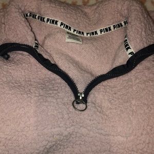 PINK Sherpa quarter zip jacket!